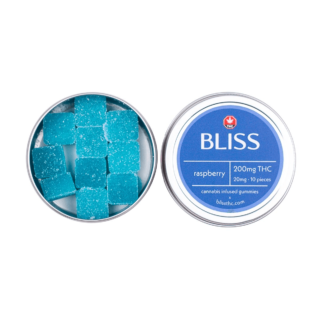 Bliss Edibles Blue Raspberry Gummies